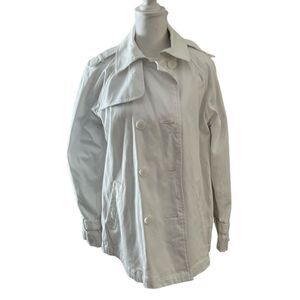 NWOT Linea by Louis Dell’Olio white szXS double breasted jacket runs large